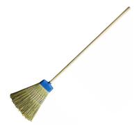 pokm toolsmarket Balai de rue avec manche en bois + renfort en caoutchouc et couture renforcée 5 fois, balai de sorcière, paille, paille de riz, balai avec manche