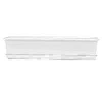 POKM Toolsmarket GmbH Jardinière de balcon avec soucoupe, Venus, 30 cm, blanche