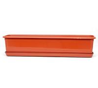POKM Toolsmarket GmbH Jardinière de balcon Venus avec soucoupe Terracotta 70 cm