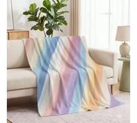 Polaire Couverture 180 x 200 cm, Moderne Abstrait Texture Plaid Flanelle Impression Couverture, Minimaliste Rayures Douce et Confortable Blanket Jeté de Canapé pour Adultes et Enfants, Multicolore
