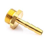 POLBERIS Embout de tuyau 1/2" x 13 mm mamelon en laiton raccord de tuyau raccord rapide pour tuyau en caoutchouc plastique pour arrosage jardin arbre de Noël fil pouces