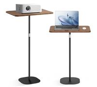 POLESTO Bureau Debout pour Ordinateur Portable avec Hauteur Réglable 46-120cm, Postes de Travail informatiques pour Le Travail d'étude, Table d'ordinateur Mobile pour Bureau/Lit/Canapé, Noir