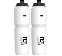 Polisport 8649100008 - Bidon vélo du modèle R Collection R1000 d'une contenance de 1000ml. Bouteille d'eau pour Cyclistes sans BPA en Couleur Blanc (Lot de 2)