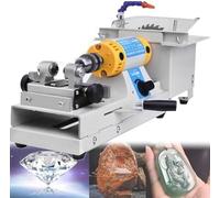 Polisseur et Broyeur Lapidaire 750W, Scie de Table Multifonction à Vitesse Réglable 800-10000 RPM avec Arbre Flexible pour Polissage, Coupe, Meulage et Perçage de Pierres et Bijoux