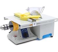 Polisseuse à Gemmes et Scie de Table Miniature, Équipement Lapidaire 750W avec Arbre Flexible, Polisseuse d'Établi Compacte pour Fabrication de Bijoux, DIY, Travail de la Pierre et du Métal,110V