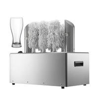 Polisseuse à verre électrique professionnelle, polisseuse à verre rotative à 3/5/8 têtes avec chiffons de polissage,chauffage et séchage instantanés, idéale pour les bars et restaurants EightHeads