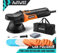Polisseuse de voiture AUTIWOZ W01 630W DA 125 mm (5 pouces) à double action orbitale aléatoire, 6 vitesses, machine à cirer, kit d'entretien de la peinture automobile Polisher Kit