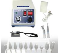 Polisseuse électrique pour bijoux - Machine à polir - Vitesse réglable de 0 à 35 000 tr/min - Moteur 65 W - 2 têtes de polissage - CC 30 V 0,5 A - Pour bijoux, jade, verre - Blanc