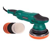 Polisseuse excentrique 1050W - Double action - Meule d'appui 150mm et 4 éponges incluses
