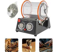Polisseuse pour bijoux - Polisseuse électrique rotative - 500-3000 tr/min - 5 vitesses - 60 W - Pour bijoux en or, argent et cuivre - Noir