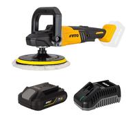 Polisseuse sans fil 20V Brushless + Batterie lithium 2Ah + 2 Tampons de polissage Ø 180mm Chargeur VITO