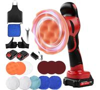 Polisseuse Voiture Sans Fil, 150 mm Lustreuse Polisseuse Voiture, 8 Vitesses Variable Polisseuse Orbitale avec 2x21V 1500mAh Batteries, 5800 tr/min pour Entretien, Cirage, Polissage, Enlever Rayures