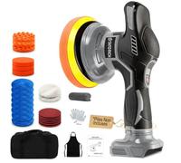 Polisseuse Voiture Sans Fil Compatible avec Makita 18 V Polissage Voiture | 8 vitesses (2800-6000 tr/min), 27 pièces poignée Lustreuse Polisseuse Orbitale pour Cirage et Rénovation Auto