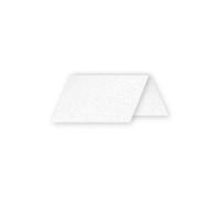 Clairefontaine 75085C - Paquet de 25 Marque-Places - Format 8,5x8cm - 210g/m² - Coloris Blanc Irisé - Invitation Evènements et Correspondance - Gamme Pollen - Papier Premium Lisse