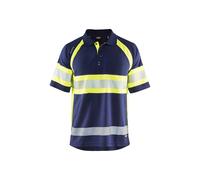 Blakläder Blakläder Polo de signalisation, bleu marine / jaune, Taille unisexe: XL Quantité:1