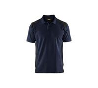 Polo de travail en coton piqué 3324 - Bleu marine foncé et noir - 4XL BLAKLADER