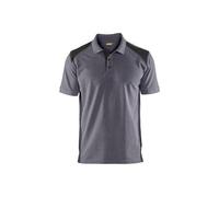 Polo de travail en coton piqué 3324 - Gris moyen et noir - M BLAKLADER