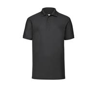 Polo homme Fruit of the Loom 63-402-0 | 65/35 Piqué - Couleur : Noir - Taille : 5XL