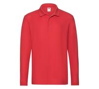 Fruit of the Loom Hommes Manches Longues Cotton Polo Piqué S-3XL