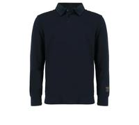 Polo manches longues en maille bouclette lÃ©gÃšre Mexx rugby Bleu XL