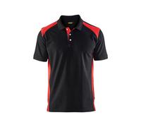 Polo Piqué Homme Noir/Rouge - BLAKLADER - 332410509956
