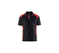 Polo Piqué Homme Noir/Rouge - BLAKLADER - 332410509956