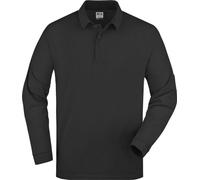 Polo-Piqué Polo classique à manches longues noir, taille. TAILLE XL