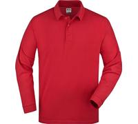 Polo-Piqué Polo classique à manches longues rouge, taille. L