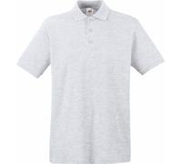 Polo pour hommes Fruit Of The Loom Premium, Kurzarm BC1381 (S) (Grau meliert)