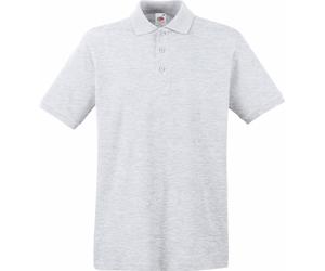 Polo pour hommes Fruit Of The Loom Premium, Kurzarm BC1381 (S) (Grau meliert)