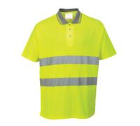 Polo Shirt En Coton Hi-Viz Confort 40+ UPF Évalué Tissu Évacuation D'Humidité