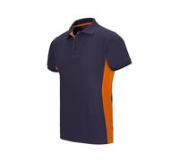 VELILLA 105504 Polo Bicolore Manches Courtes. Couleur, Bleu Marine et Orange, XL