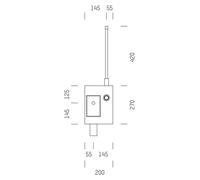 POLOPLAST POLO-BOX, raccordement pour machine à laver sur mur, modèle HL400, entrée supérieure, système Viega Raxofix 16 x 2,2, manchon de protection contre les projections d'eau, 1 pièce.