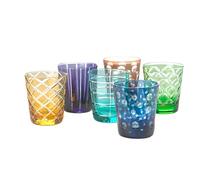 Pols Potten Verre à eau Cuttings multicolore motifs ronds Lot de 6