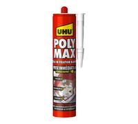 Poly Max® UHU Colle-Mastic prise immediate Séchage rapide - Cartouche de 440 g, transparent
