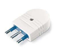 Poly Pool fiche 16 A 2P + T, sortie câble axial, serre-câble à vis Blanc