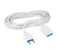POLY POOL - PP0377.1S Rallonge Électrique Blanche 250V - Câble Électrique Extensible 5 m Fiche Électrique Italienne 10A 2P - Prise Électrique Italienne 10A 2P - Rallonge Électrique Blanche 5 Mètres