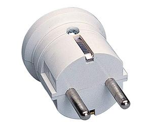 Poly Pool PP0407X Fiche mobile 16 A 2P+T terre latérale standard allemand Schuko, blanc