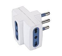 Poly Pool PP0452 Adaptateur Triple fiche 16 A et 3 Prises bivalentes Blanc