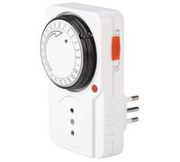 POLY POOL - PP1407XAM Programmateur Quotidien 250V Minuterie Programmable pour Prise Électrique Temporisée Minuterie Prise Électrique avec Cycle Quotidien Blanc