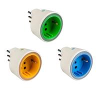Poly Pool PP2230 Adaptateur Prise P30 avec Point de lumière Nocturne crépusculaire à allumage Automatique, Couleur aléatoire, Vert, Bleu, Orange