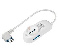 Poly Pool PP2500XL Multiprise P40 standard pluristandard, grande tirelire 16 A, câble de 1,5 m et interrupteur, blanc, 3500 W
