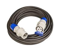 Poly Pool PP2652 Rallonge CEE 3 pôles 20 m Câble 3G1,5 mm² Fiche et Prise Industrielle IEC309 Grande 16 A IP44 Idéal pour Camping-Car