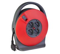 Poly Pool pp2753 Enrouleur 15 m section Câble 3 G1,5 mm² avec 4 prises pluristandard et fiche Salvaspazio italienne Grand 16 à avec manche et disjoncteur thermique