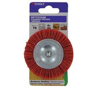 Polybrosse rouge circulaire pour bois TIVOLY, Diam.75 mm