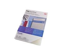 PolyClearView - A4 (210 x 297 mm) - 350 microns - givré transparent, mat - 100 unités couverture à reliure - pour GBC ClickBind 15; CoilBind Mc10,