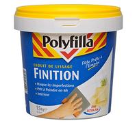 Polyfilla Enduit de Lissage Finition - Masque les imperfections - Fini ultra fin - Pâte 1,5 Kg