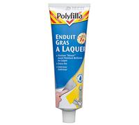 Polyfilla Enduit Gras à Laquer - Finition miroir avant peinture brillante ou laque - Intérieur et Extérieur - Pâte tube 125ml