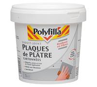 Polyfilla Enduit-Joint Plaques de Plâtre Cartonnées - Renforcé en Fibres - Sans retrait - Blanc 1 L