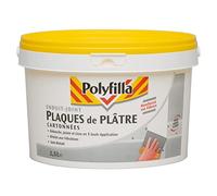 Polyfilla Enduit-Joint Plaques de Plâtre Cartonnées - Renforcé en Fibres - Sans retrait - Blanc 2,5 L